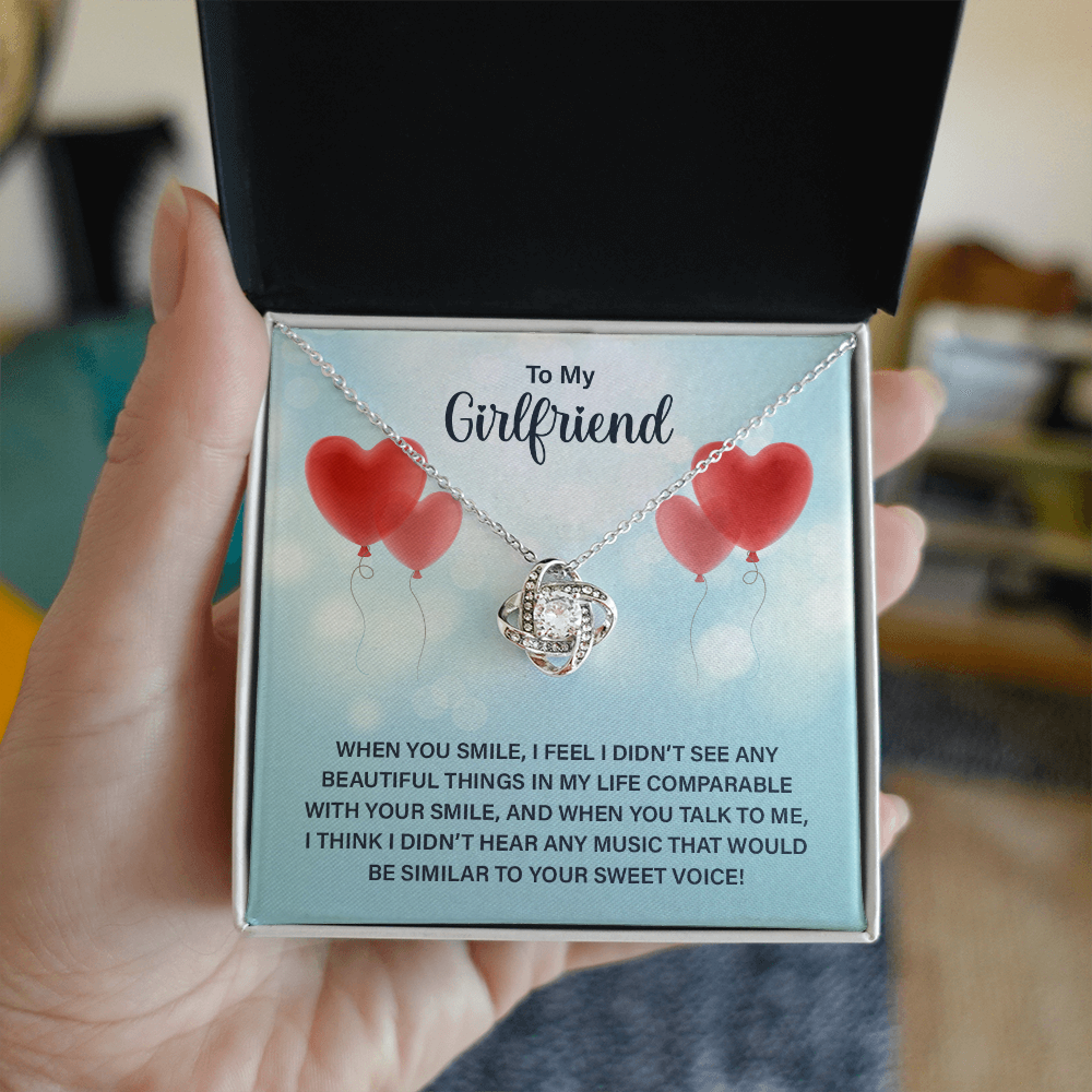 Girlfriend Gift Jewelry For Her, To My Girlfriend Necklace From Boyfriend Xmas