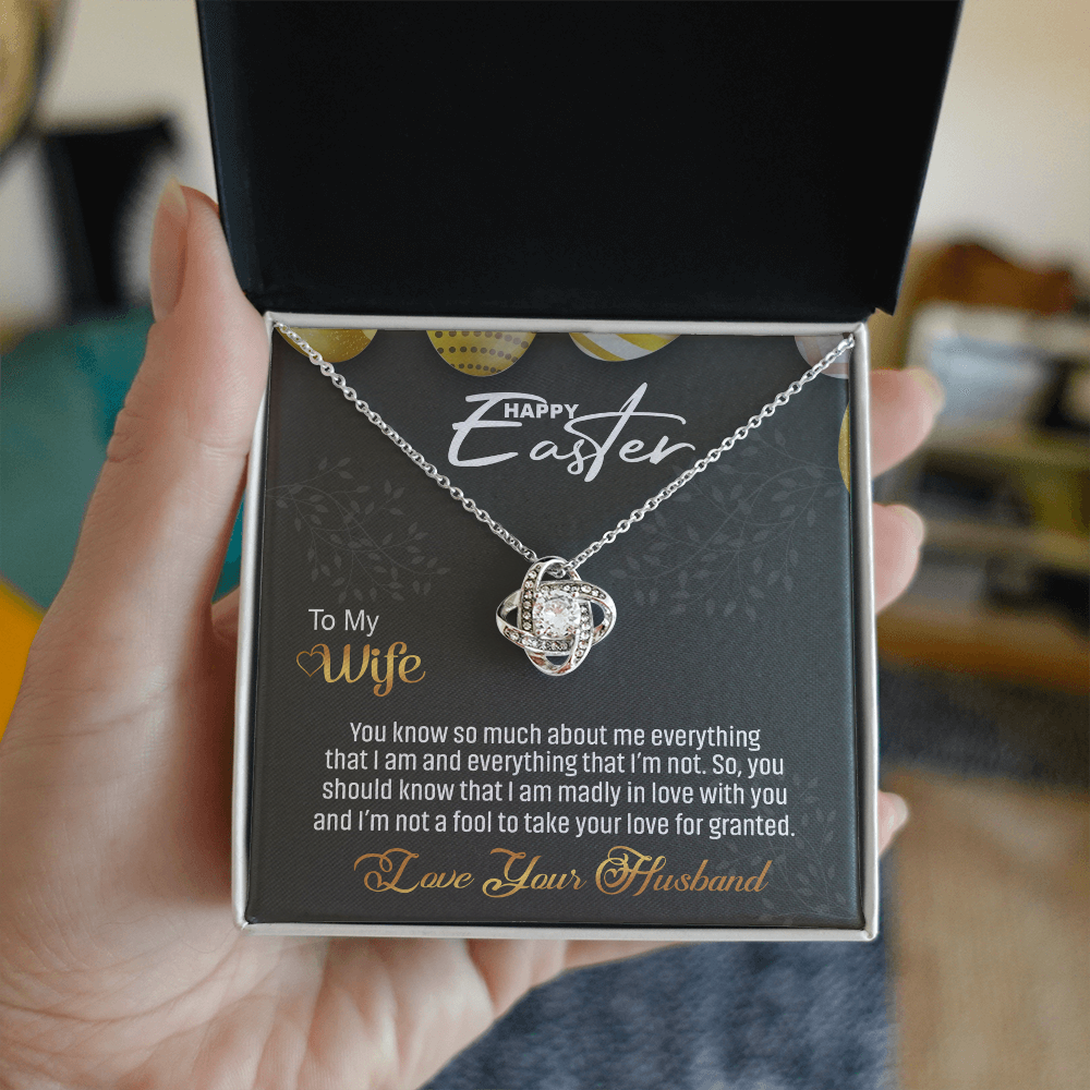 To My Wife Necklace From Husband Valentines Day Necklace Gift For Smokin' Hot Wife, Soulmate Gift Necklace, Personalized Gift Jewelry For Women Romantic Gift Necklace Happy Easter Necklace For Wife