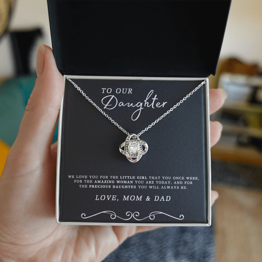 To My Daughter Gift Necklace From Mom And Dad, Daughter Gifts From Dad, Mother To Daughter Necklace Chain, Badass Daughter Jewelry Gift For Girls, Daughter On Birthday, Graduation Gift, Christmas