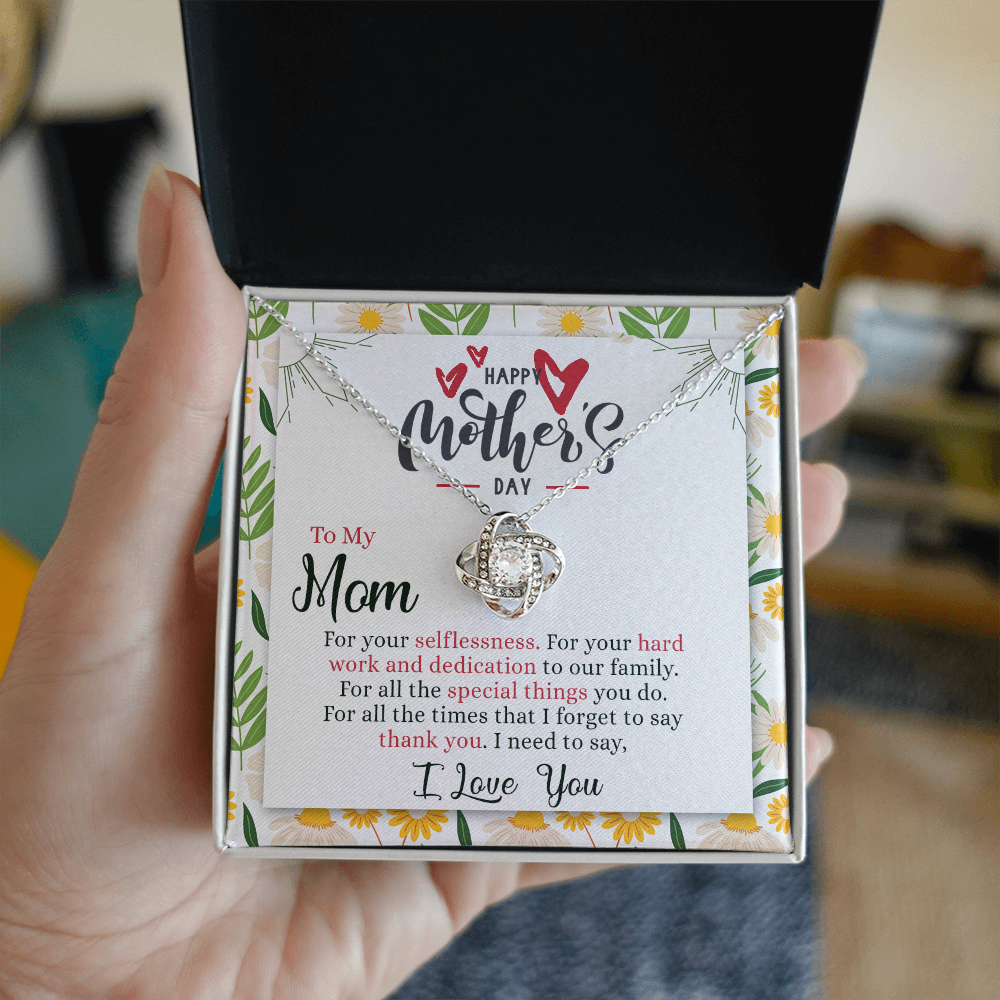 To My Mom Necklace, Happy Mother's Day Necklace Gift For Mom, Thank You Gift Necklace For Mom, To My Mom Necklace From Daughter Or Son, Mother And Daughter Jewelry Gift For Women, Bonus Mom, Mother
