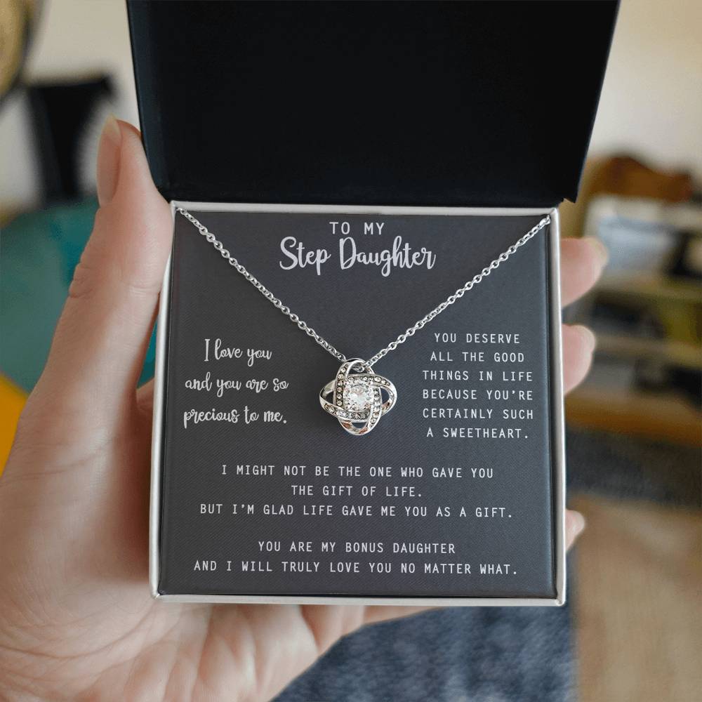 Bonus Daughter Gifts Necklace- Stepdaughter Gift From Stepmom, Daughter Necklace From Unbiological Mom, Step Daughter Gifts From Stepmom, To My Stepdaughter Necklace On Your Graduation Day Necklace