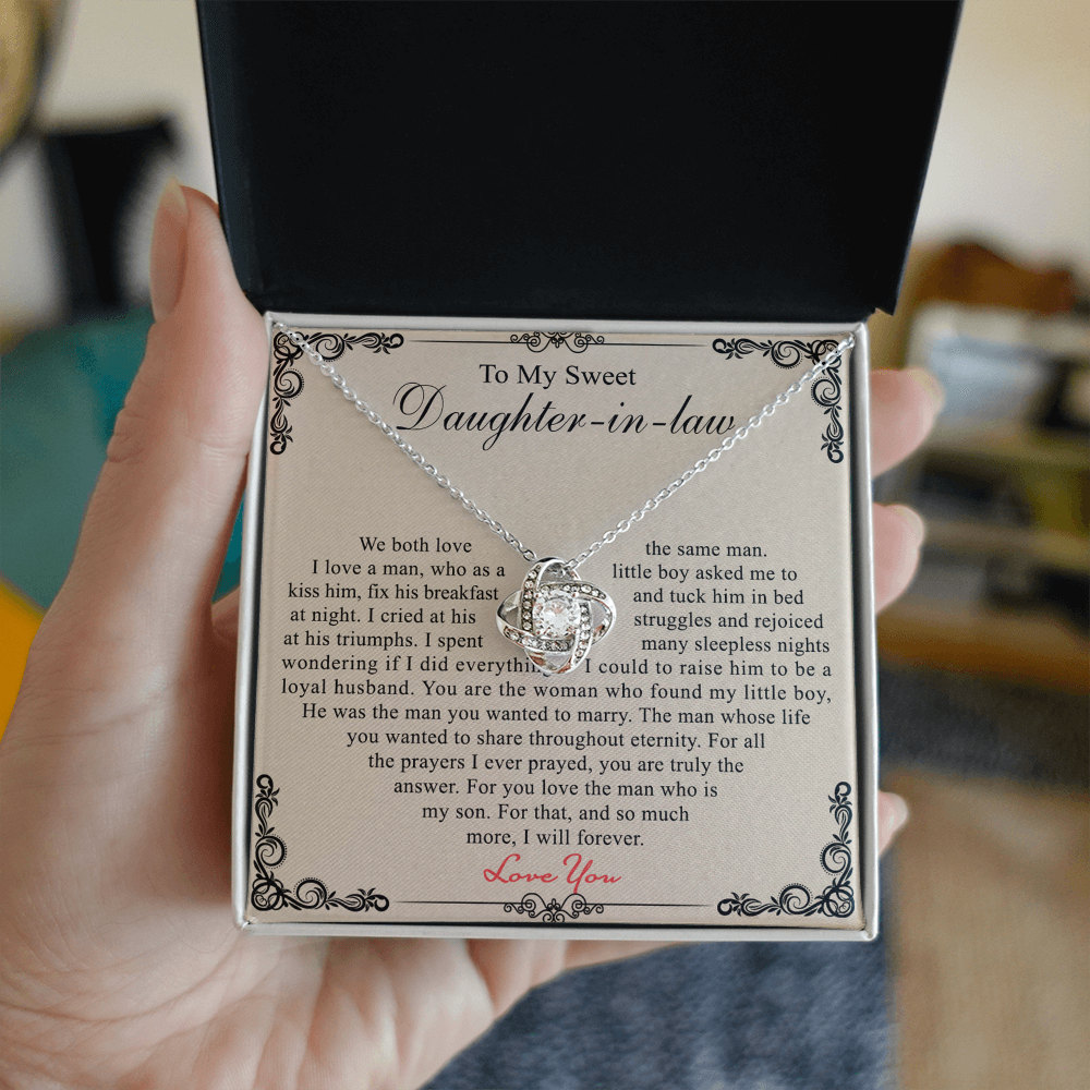 Daughter In Law Gift Necklace - To My Daughter In Law Necklace From Mother In Law, Gifts For Daughter In Law On Wedding Day, Graduation Gift, Christmas Jewelry Gifts For Future Daughter In Law