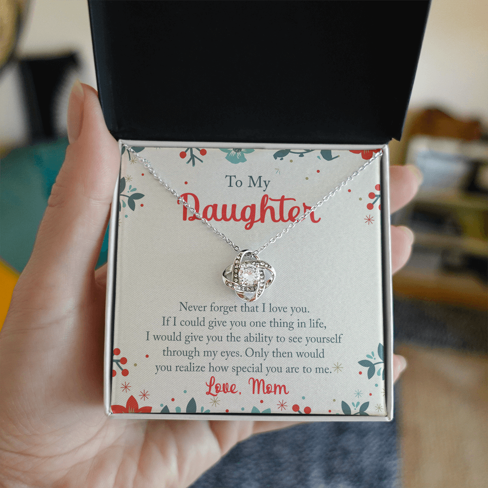 To My Daughter Necklace From Mom, Mother And Daughter Gifts Necklace For Daughters On Graduation Gift Christmas Birthday,  Jewelry Gift for Girls, Necklace For Little Girl, Bonus Daughter Necklace