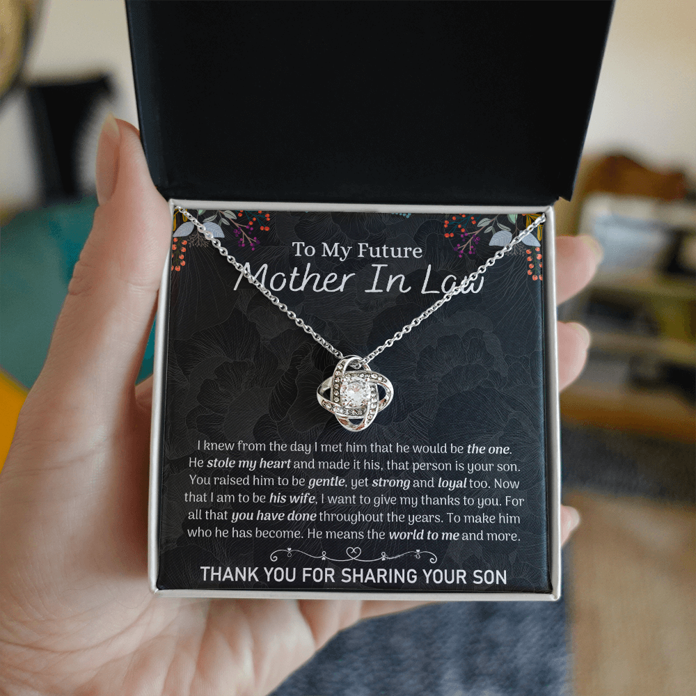 To My Future Mother In Law Necklace, To My Mother In Law Love Knot Necklace From Son, Future Mother In Law Gift Necklace, Future Mother In Law Pendant Gift, Jewelry Gift For Women, Mother In Law