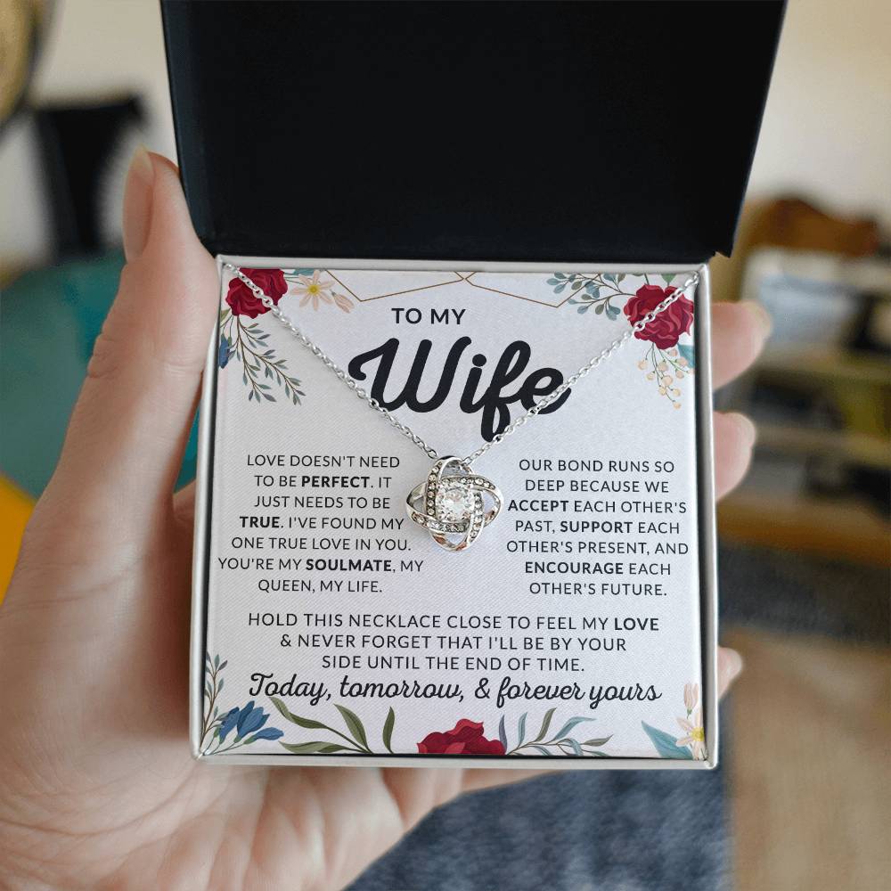 To My Wife Necklace, Love Knot Necklace Jewelry Anniversary for Wife Soulmate 175268263424