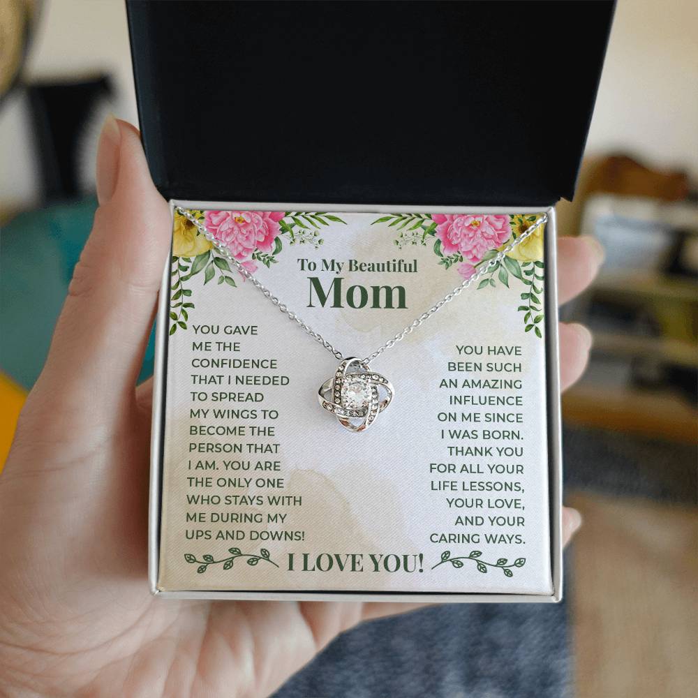 To My Mom Necklace From Daughter, Beautiful Mom Necklace Gift For Her, Jewelry For Mom, Sentimental Mother's Day Gift for Mom, Unique Moms Birthday Gift Ideas On Mothers Day Anniversary Birthday