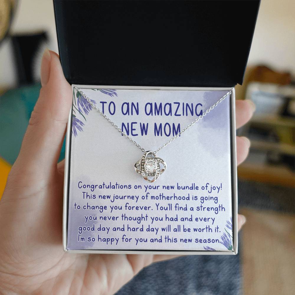 To An Amazing New Mom Necklace, Gift Necklace for New Mom, Congratulations Necklace For New Mom, To My New Mom Necklace From Daughter, Son, Mother Daughter Necklace, New Mom Necklace Gift For Wom