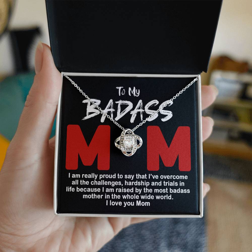 To My Badass Mom Necklace Badass Mom Gift, Jewelry For Step Mom On Mother's Day