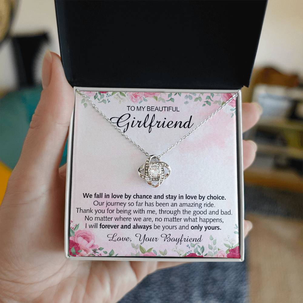 To My Girlfriend Necklace, Boyfriend Girlfriend Valentine Necklace Gifts for Her