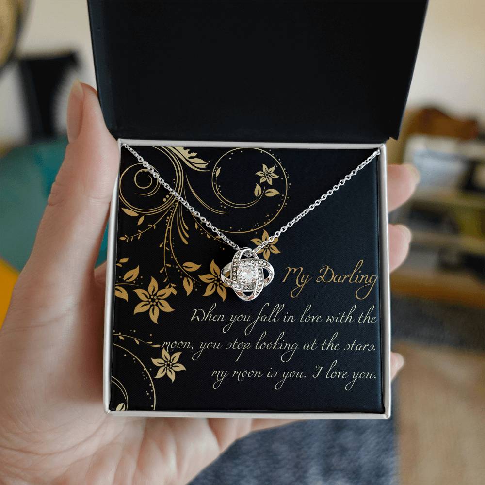 To My Girlfriend Gift Necklace Gift For Girlfriend Christmas Gift for Girlfriend From Boyfriend, Husband, Girlfriend Gift Necklace - Jewelry Gift For Girls, Love Knot Pendant Gift For Girlfriend