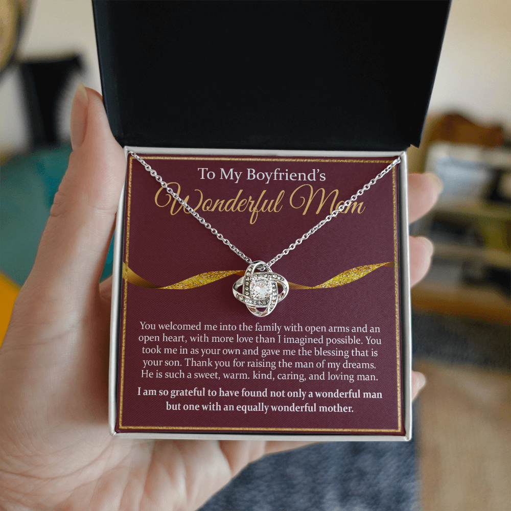 Personalized Gift Necklace For Boyfriends Mom, To My Boyfriend's Mom Necklace From Girlfriend's Mom,  Mother's Day Necklace For Boyfriend Mother, Mother's Day Necklace Gift for Bf Mom On Anniversary