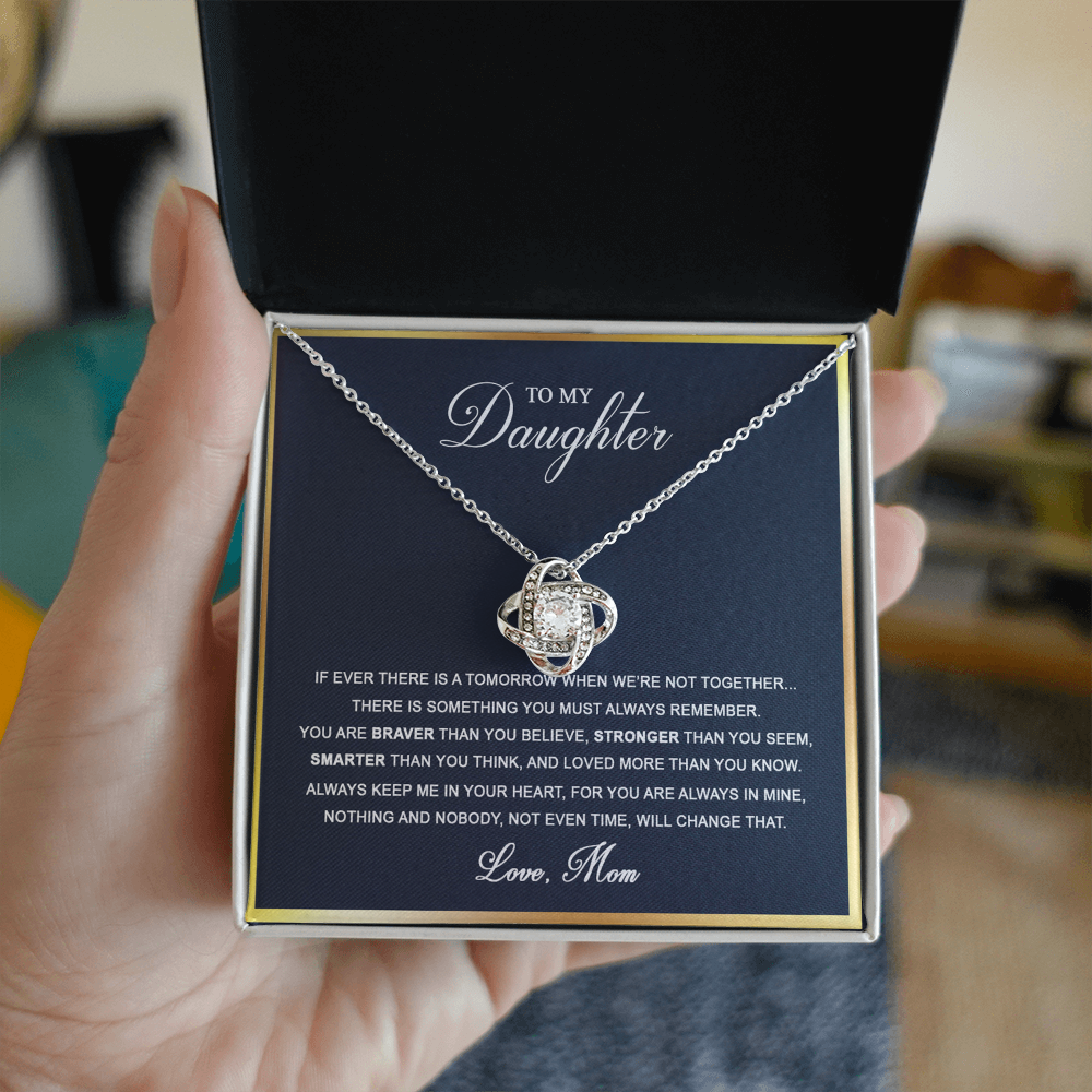 To My Daughter Necklace Gift From Mother, Daughter Gift From Mom, Daughters Birthday, Unique, Grown Up Daughter, Smarter Than You Think, And Loved More Than You Know Always Keep Me In Your Heart