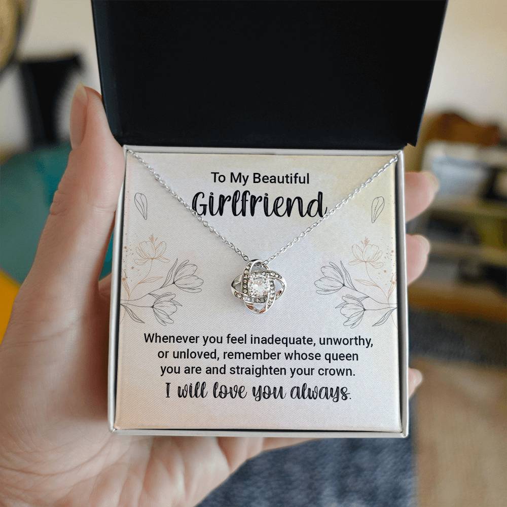 To My Beautiful Girlfriend Necklace From Boyfriend Love You Gift On Xmas For Her