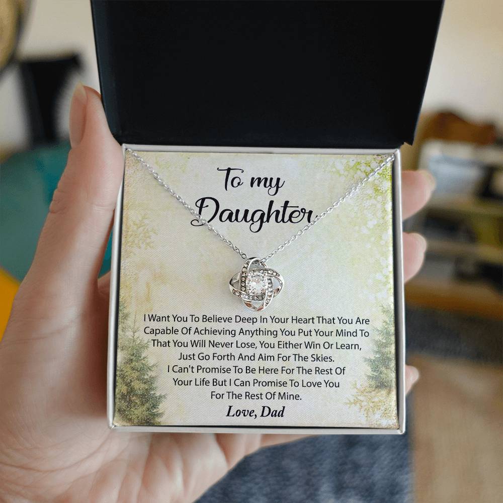 To My Daughter Necklace from Dad, Father Daughter Jewelry for Daughter Necklace