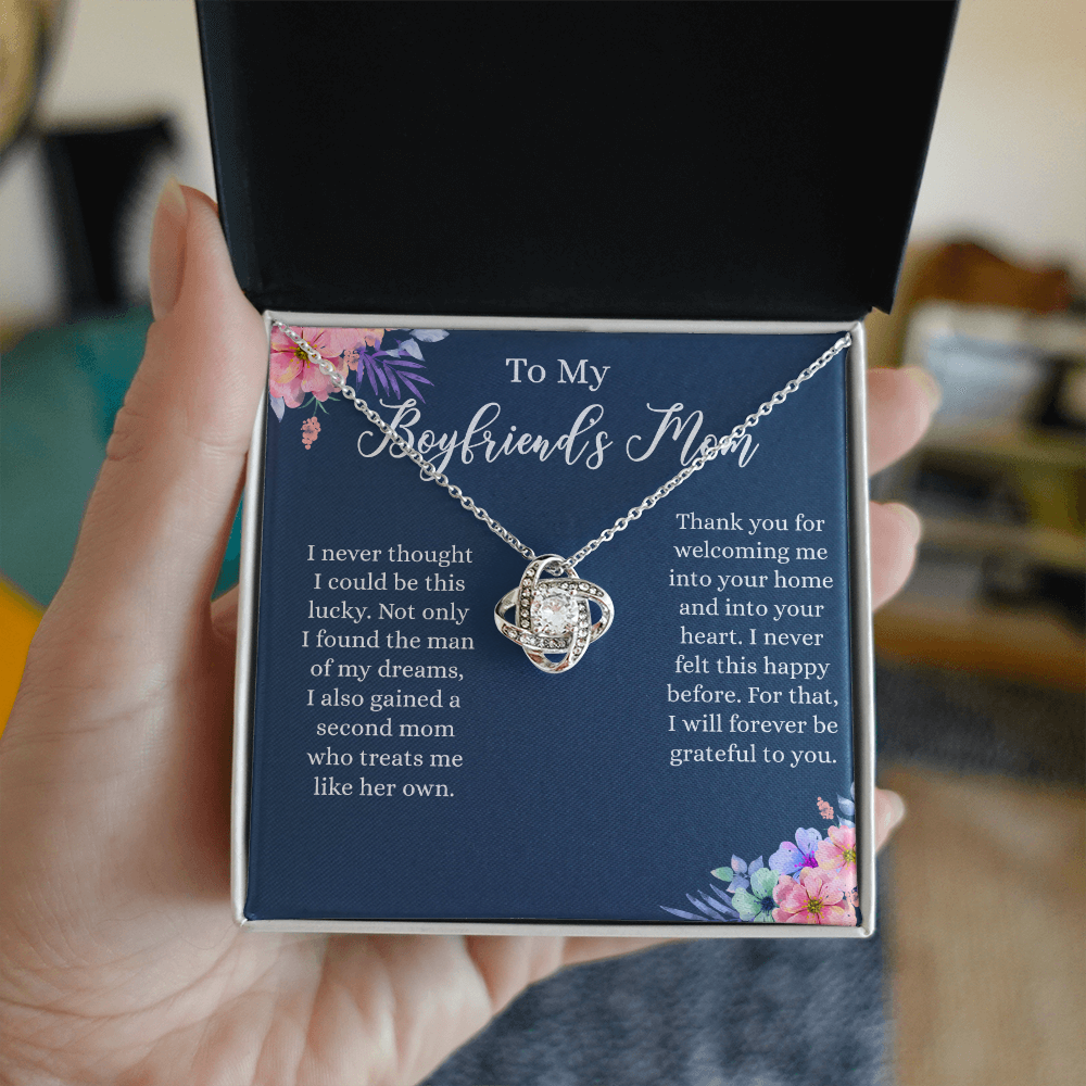 To My Boyfriends Mom Necklace From Girlfriend, With Message Card And Box Gift For Boyfriends Mom, Jewelry For Women, Mother And Girlfriend Gift Necklace On Mothers Day, Christmas, Anniversary