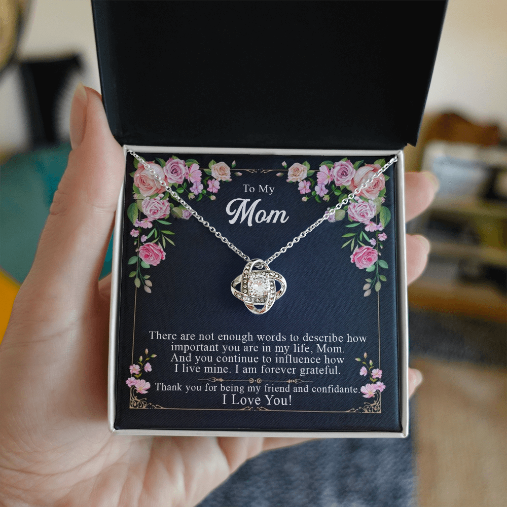 To My Mom Love Knot Necklace, Gift Necklace for Mother, Mother's Day Gift