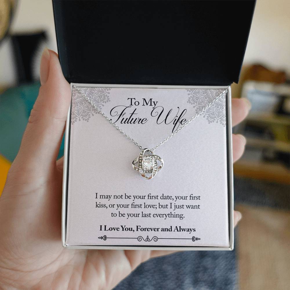 To My Future Wife Necklace From Husband, Wife Necklace For Women Love Knot Necklace Gift For Future Wife, Anniversary Necklace Gift For Wife, Soulmate Gift Necklace, Husband And Wife Necklace Sets