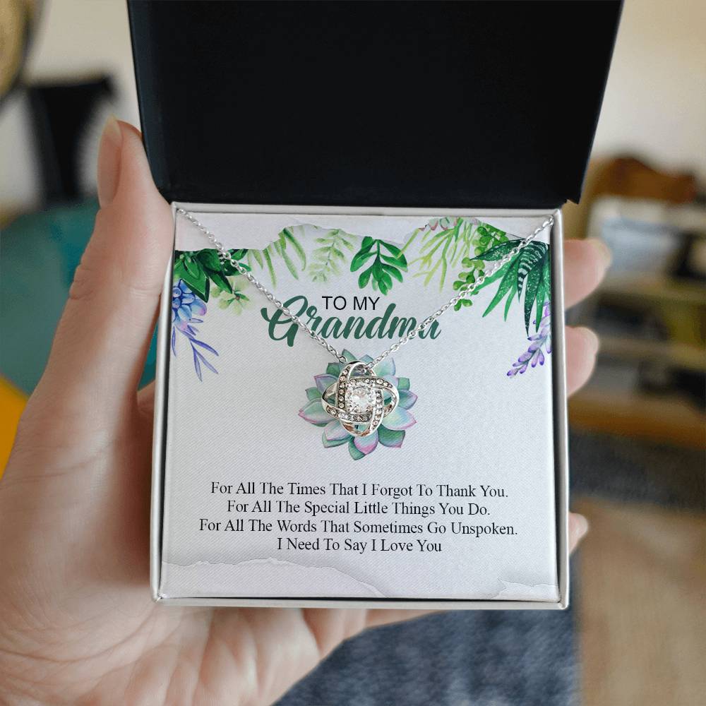 Grandma Gift Necklace for Grandma - Necklace Mother's Day Gifts for Grandma - To My Grandma Love Knot Necklace From Granddaughter Jewelry Gift for Grandma Grandmother Gift Necklace from Grandchild