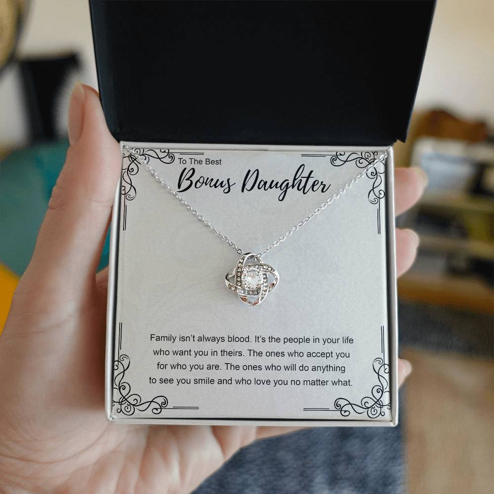 Bonus Daughter Gift Necklace, My Bonus Daughter Necklace From Bonus Mom, Stepdaughter Birthday Gift, Step Daughter Gifts from Stepmom, Wedding Gift for Stepdaughter Jewelry Gift For Girls