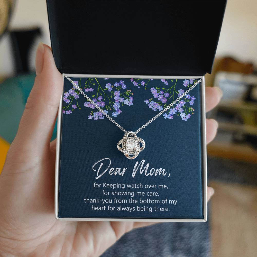 Dear Mom Gift Necklace, To My Mom Necklace From Daughter, Mom Gift Necklace, Mother And Daughter Gift Necklace, Love Knot Pendant Gift For Mom, Thank You For Mom Gift Necklace, Jewelry For Mommy