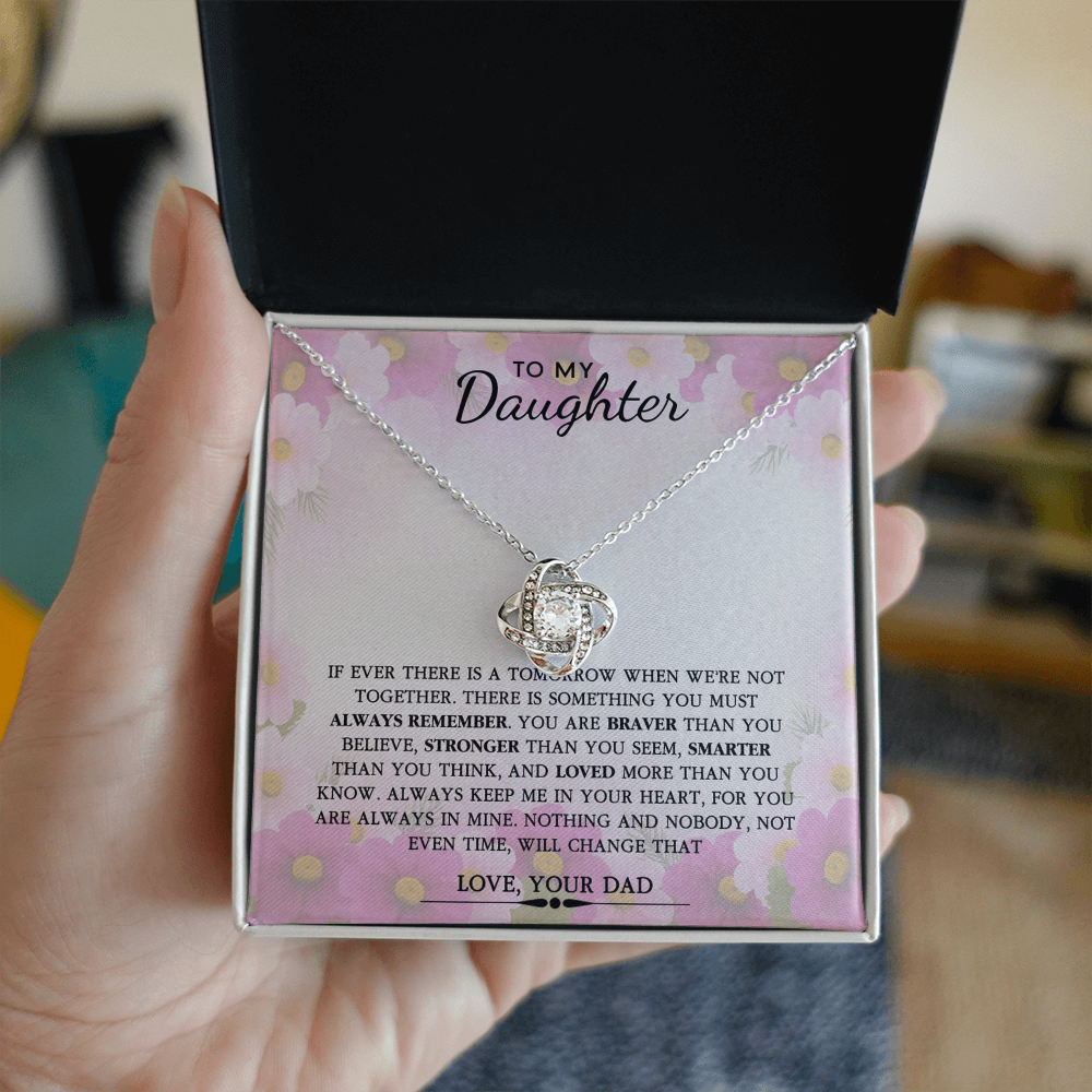 To My Daughter Necklace Gift From Dad, Father And Daughter Necklace, Daughter Gifts From Dad, Father Daughter Gifts Jewelry For Girls, Little Girl Pendant On Birthday, Graduation Gift For Daughter