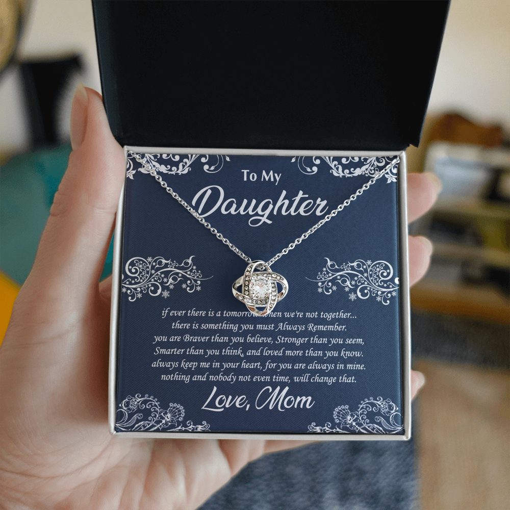 Daughter Gift Necklace From Mom, To My Daughter From Mom, Mother Daughter Necklace, Gifts For Daughters From Mothers, Jewelry Gift For Bonus Daughter On Birthday, Christmas, Graduation