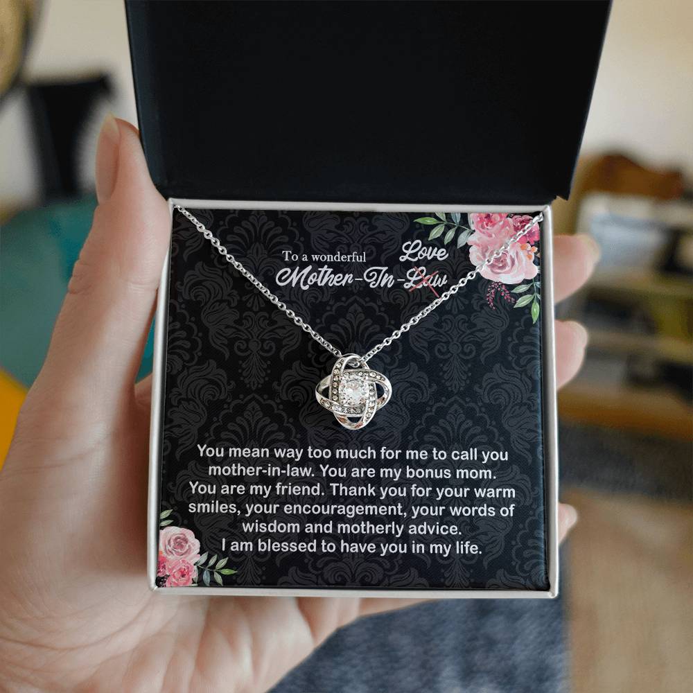 To a wonderful Mother-In-Love Necklace Pendant - Jewelry Gift for Mother In Law