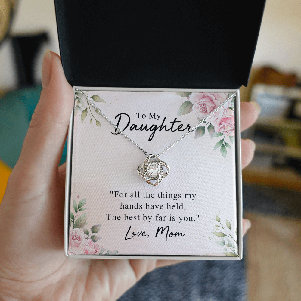 To My Daughter Necklace from Mom Mother To Daughter Gift Necklace, Pendant for Daughter Jewelry Gift for Her Girls Teen Girl Necklace Gift From Mom Gift For Daughter Necklace On Xmas Holiday Gifts