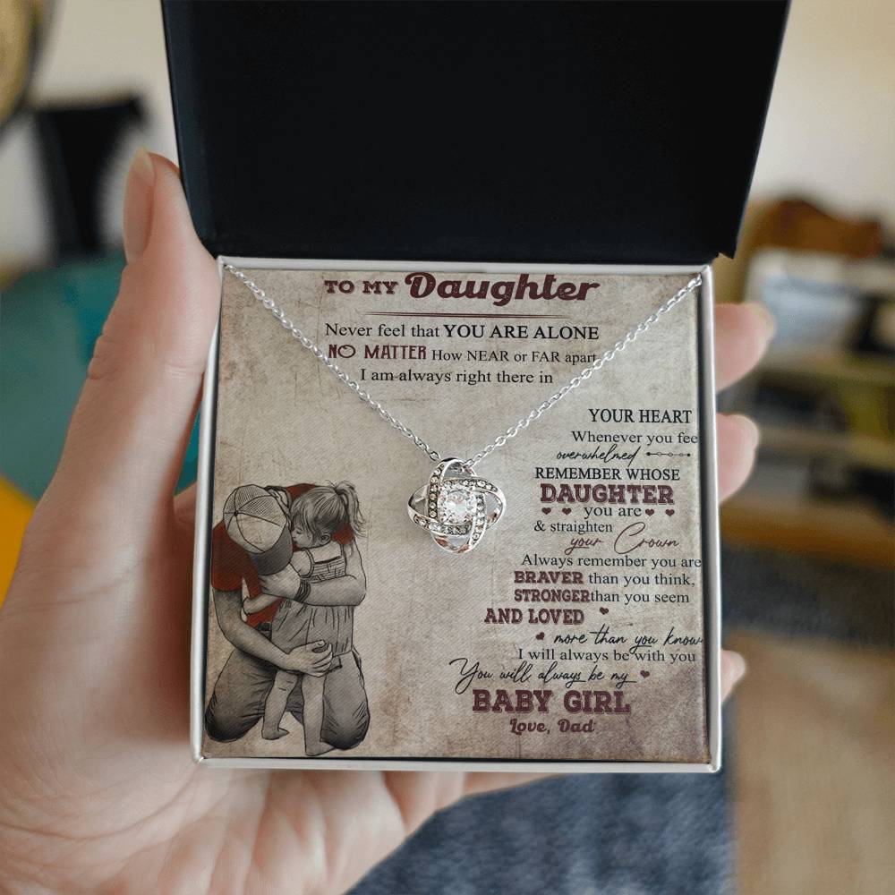Daughter Gift Necklace From Dad - Father And To My Daughter Necklace From Daddy - Birthday, Graduation Gift For Daughter, Congratulation Gift For Her, Daughter, Jewelry Gift For Girls Little Girls