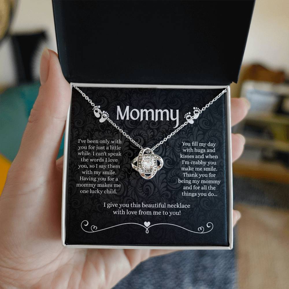 Mommy Gift Necklace, To My Mom Love Knot Necklace From Daughter Necklace Gift For Mom Mother's Day Necklace Gift For Mom, Birthday Gift Necklace For Mom Anniversary Jewlry Gift For Women, Mommy