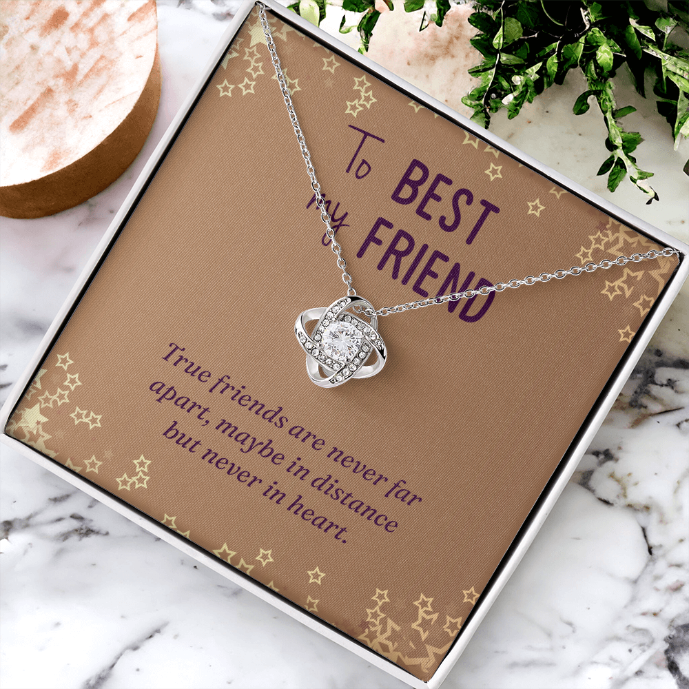 To My Best Friend Necklace Gift For Her On Xmas, True Friend Jewelry Gift To BFF