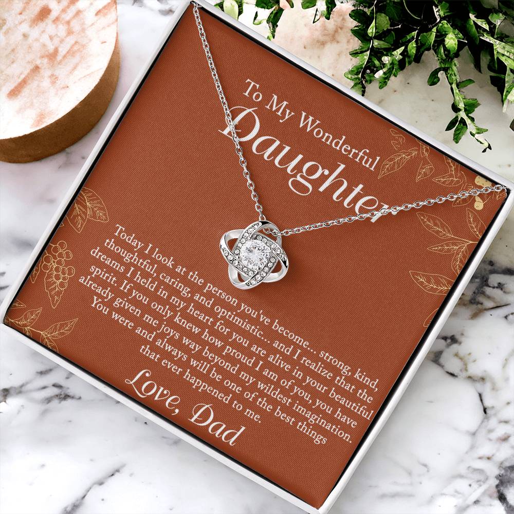 Daughter Gifts Necklace From Dad, To My Wonderful Daughter Necklace From Dad And Daughter Necklace Birthday Gift for Daughter From Dad Christmas Gift For Daughter Necklace, Father Daughter Necklace