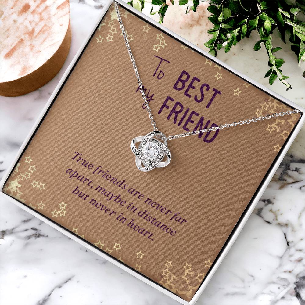 To My Best Friend Necklace Gift For Her On Xmas, True Friend Jewelry Gift To BFF