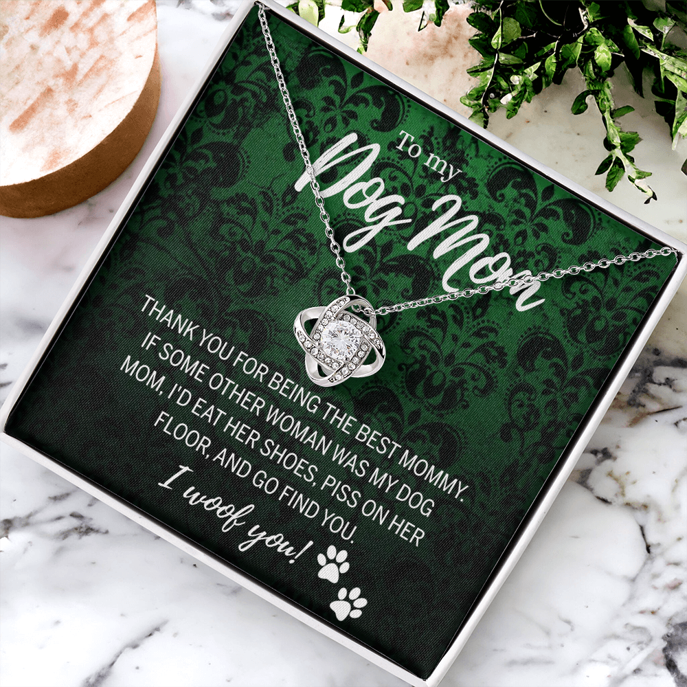 To My Dog Mom Necklace with Message Card And Box, Mother's Day Necklace Gift for Dog Mom, Dog Mom Gift Necklace, Mothers Day Necklace for Dog Mom Mother And Daughter Dog Lover Necklace for Women