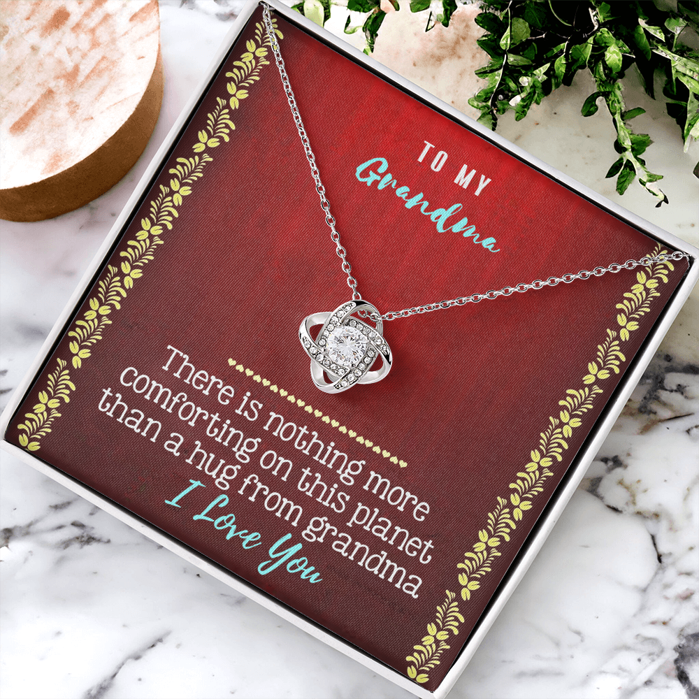 To My Grandma Gift Necklace, Love Knot Necklace Gift for Grandmother - Mothers Day Necklace For Grandma Nana, Grandma Jewelry Gift For Women From Grandchildren GrandKids , Pendant For Grandmother