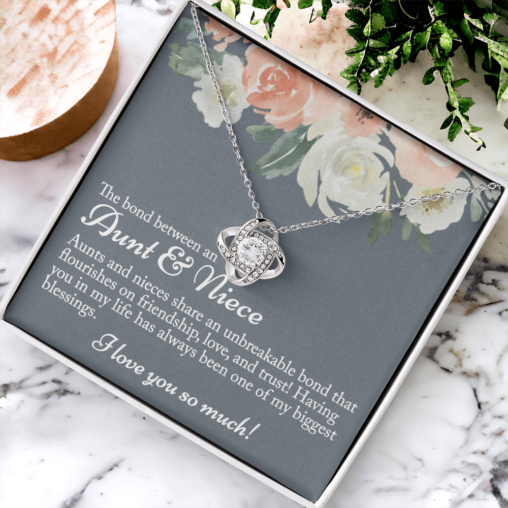 Aunt Gifts Necklace, The Bond Between An Aunt Love Knot Necklace, Gifts Necklace for Aunt Gifts from Niece, Necklaces for Women, Aunt Niece Necklace Gifts for Aunt Niece Stepmother Daughter