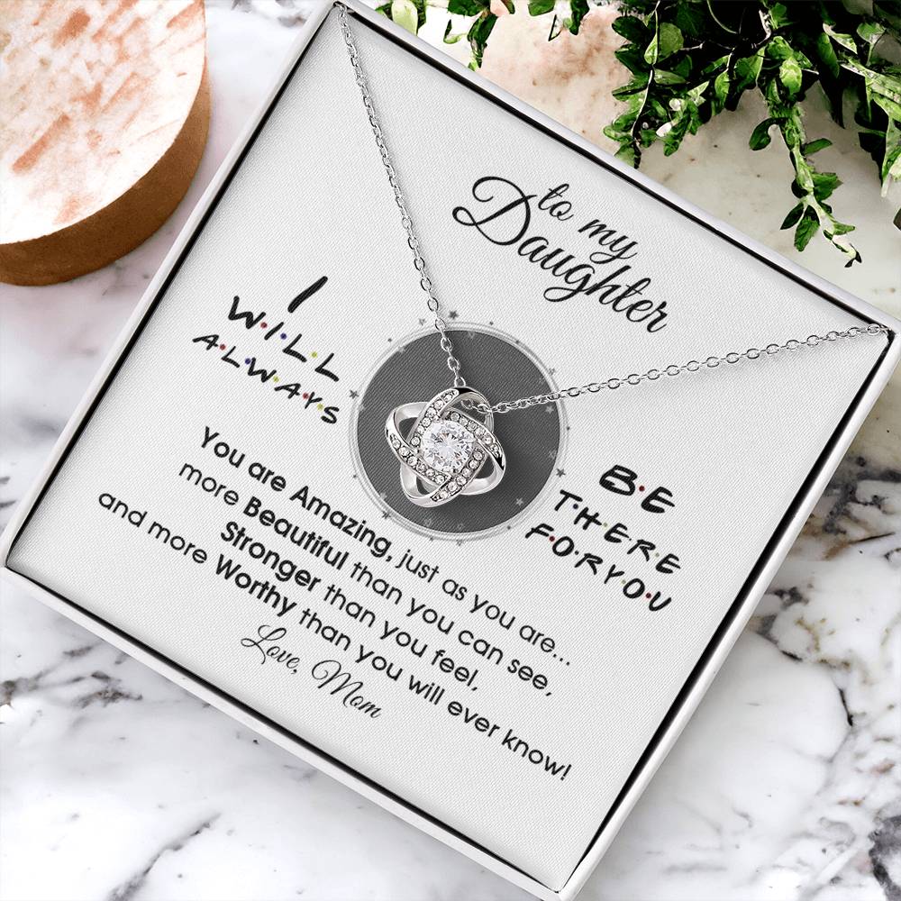 To My Daughter Necklace From Mom - Necklaces For Daughter From Mom, Mother Daughter Necklace, Gifts For Daughters From Mothers, Jewelry Gift For Daughter On Birthday, Christmas, Graduation Gift