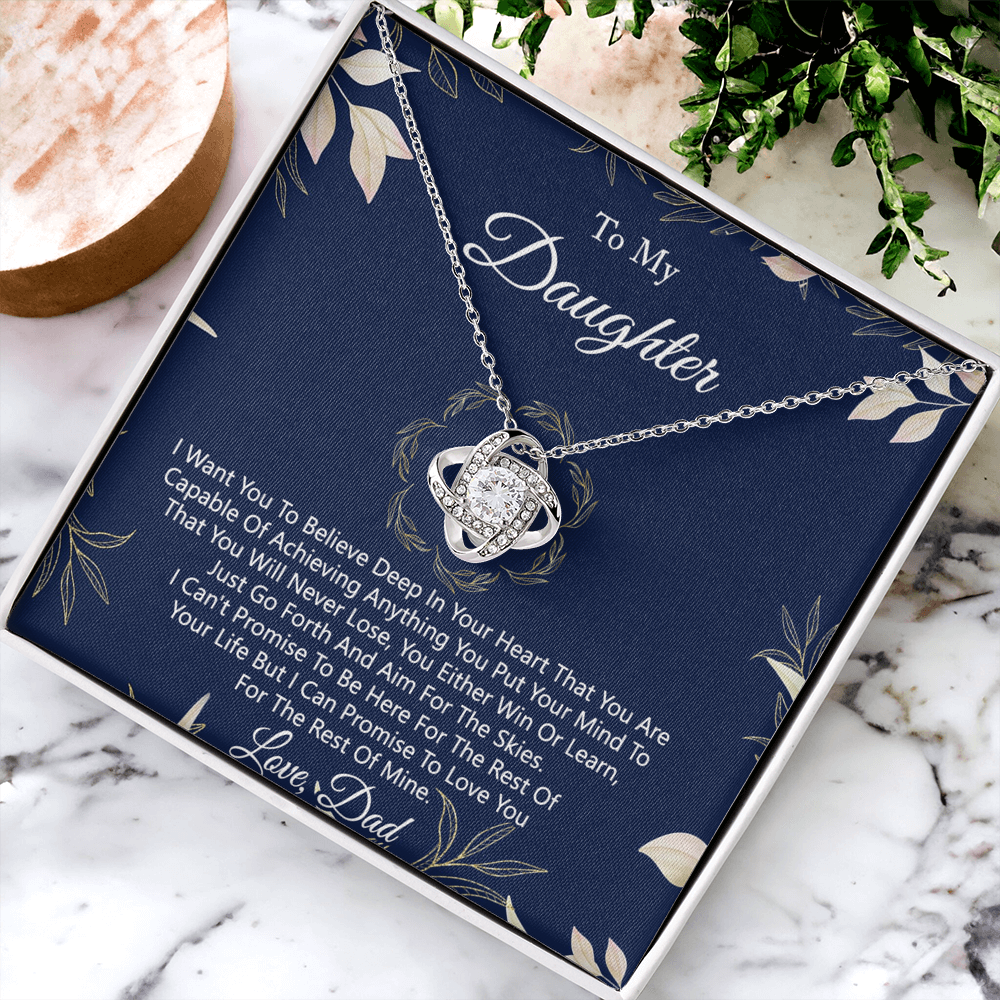 Gift Necklace For Daughter from Dad - Father And Daughter Necklace, for Daughter Gift from Dad To My Daughter Necklace Daughters Birthday Christmas Jewelry Gift for Girls Women, Daughter