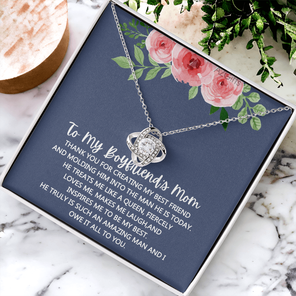 To My Boyfriend's Mom Necklace From Girlfriend Mom, Mothers Day Necklace For Boyfriends Mom From Girlfriend, Personalized Gifts For Mother-In-Law, Boyfriends Mom Gift Necklace, Necklace for Women