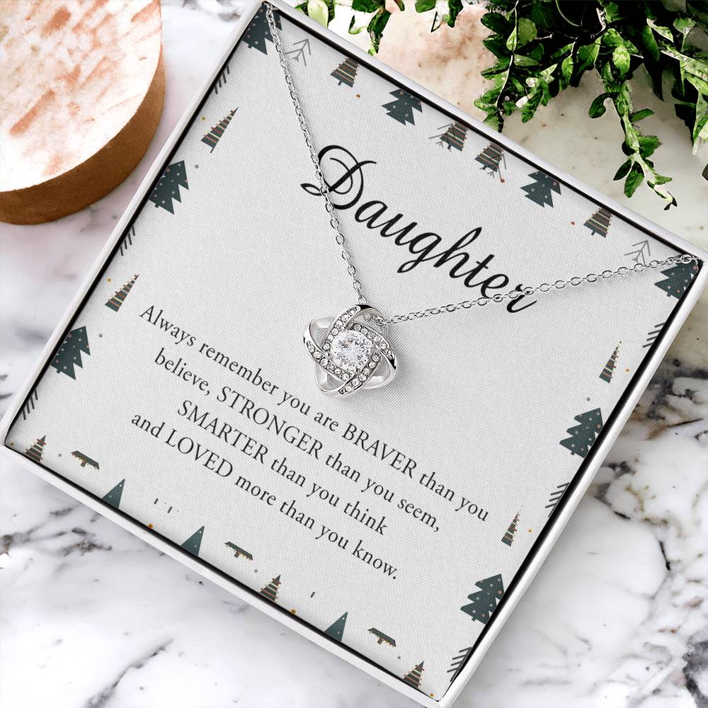 To My Daughter Merry Christmas Necklace Gift for Daughter Christmas Jewelry for Daughter Christmas Pendant Card Gift for Daughter Xmas Gift Necklace Jewelry Gift For Girls, Little Girl
