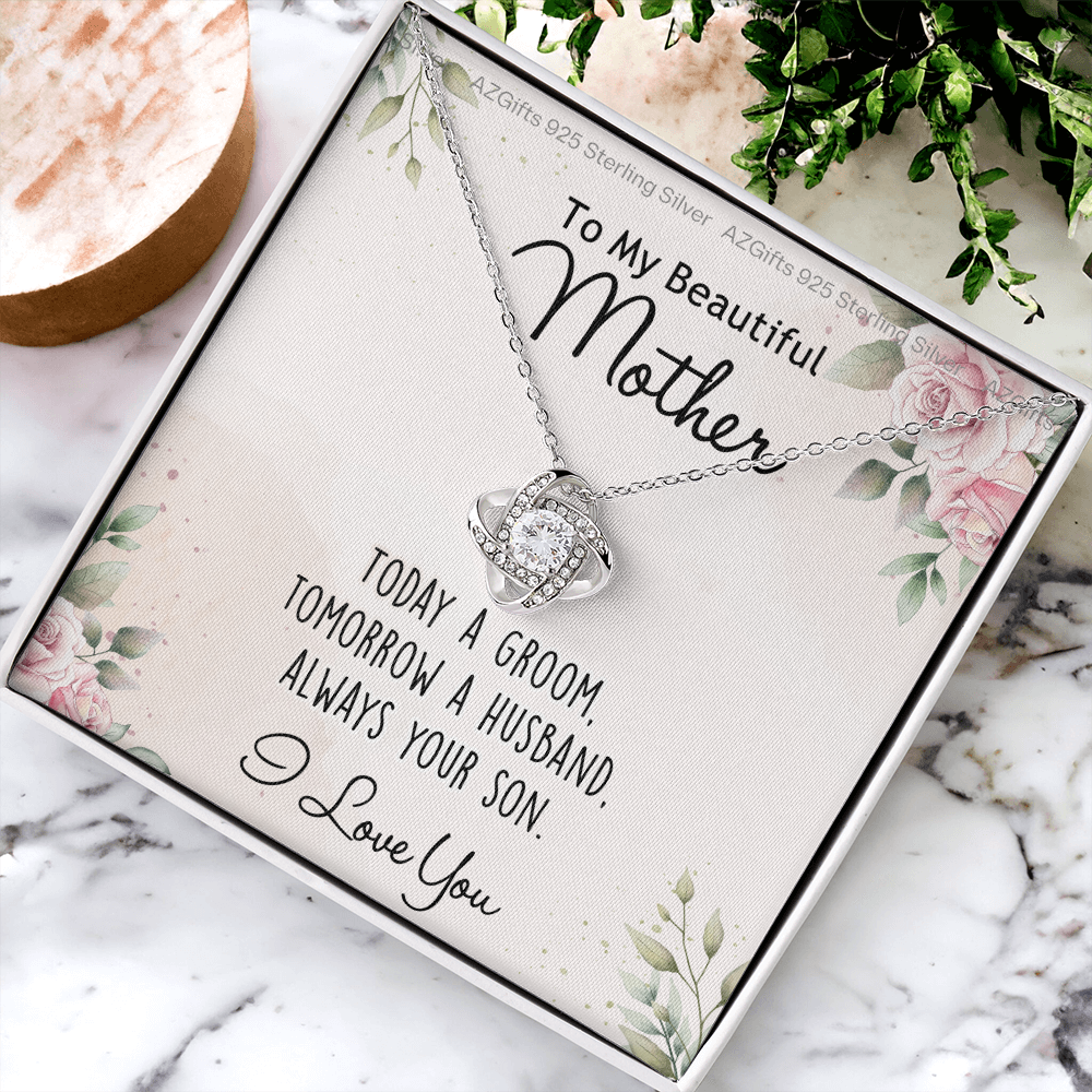 Mother's Day Necklace Gift For Her, To My Mom Necklace From Daughter, Beautiful Mother Love Knot Necklace Gift For Mom mazing Mom, Bonus Mom On Mothers Day, Anniversary, Birthday, Jewelry For Mother