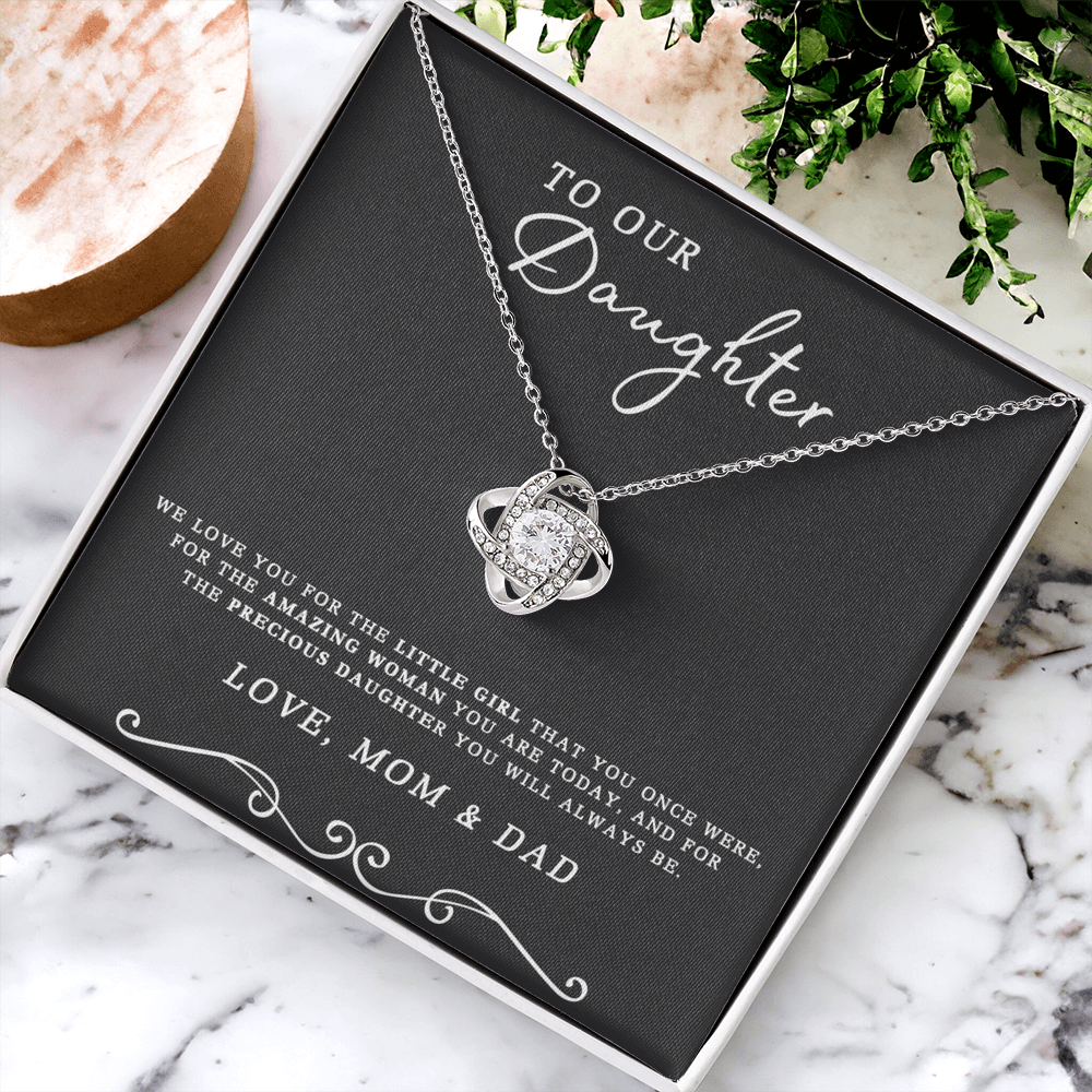 To My Daughter Gift Necklace From Mom And Dad, Daughter Gifts From Dad, Mother To Daughter Necklace Chain, Badass Daughter Jewelry Gift For Girls, Daughter On Birthday, Graduation Gift, Christmas