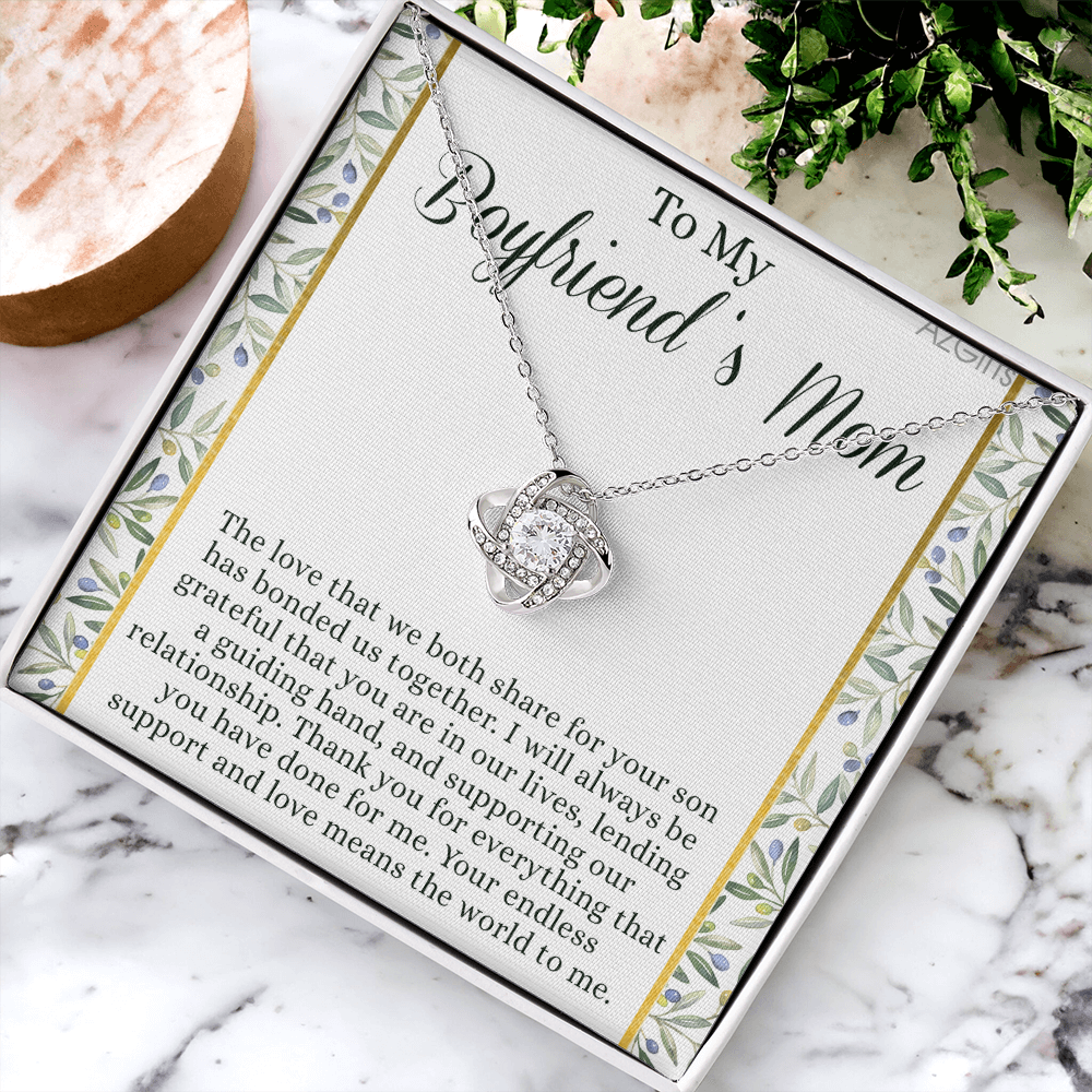 To My Boyfriend's Mom Necklace From Girlfriend Mom, Customize Name Gift Necklace For Boyfriend's Mom Gift Mothers Day Necklace For Boyfriends Mom From Girlfriend, Presents for Mom Necklace for Women