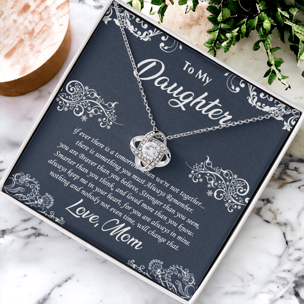 Daughter Gift Necklace From Mom, To My Daughter From Mom, Mother Daughter Necklace, Gifts For Daughters From Mothers, Jewelry Gift For Bonus Daughter On Birthday, Christmas, Graduation