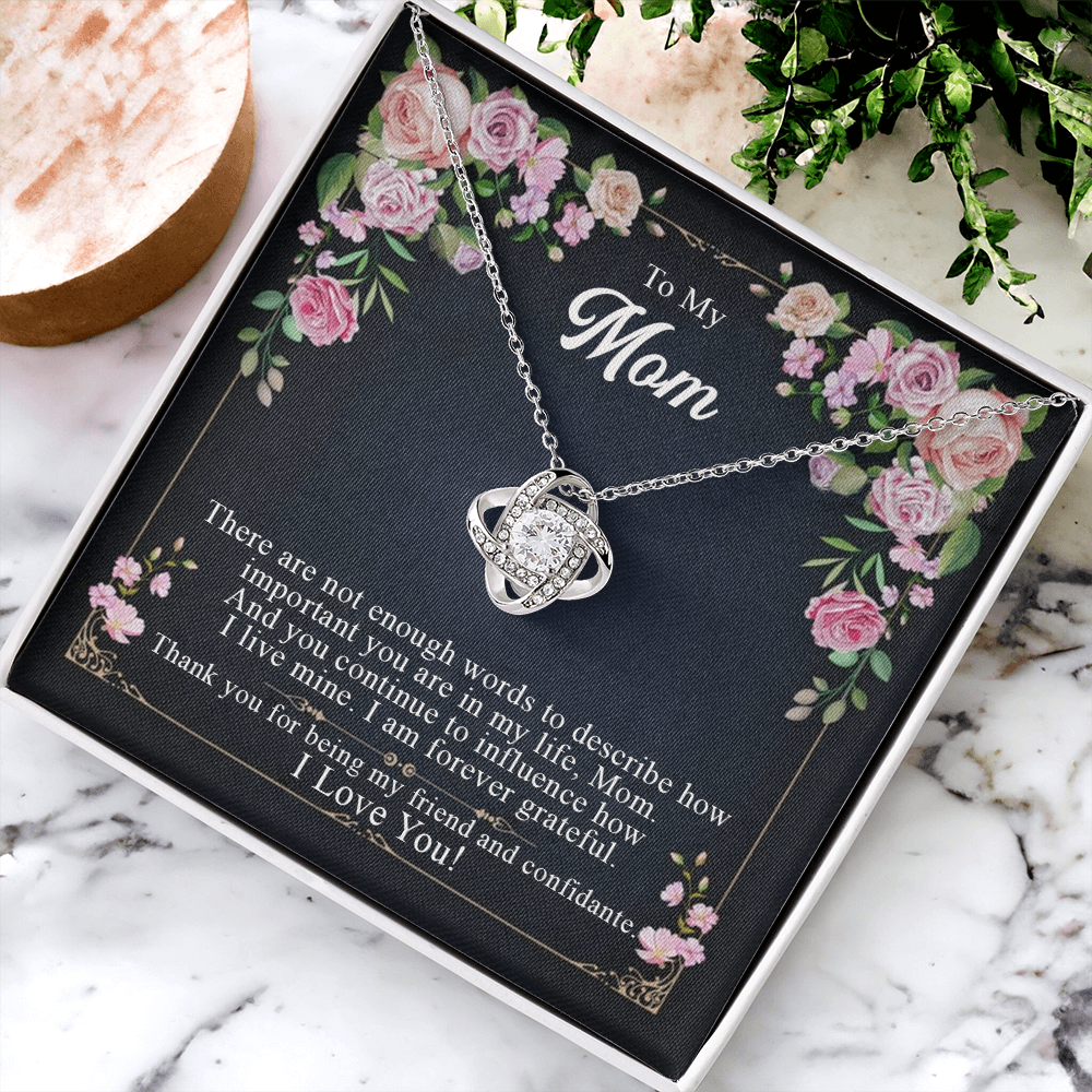 To My Mom Love Knot Necklace, Gift Necklace for Mother, Mother's Day Gift