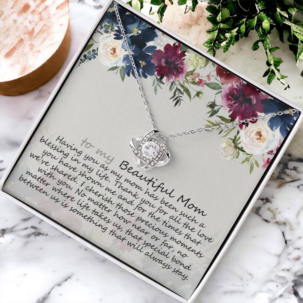 To my Beautiful Mom Necklace Mother's Day Gift Jewelry For Mother, Mom Gifts