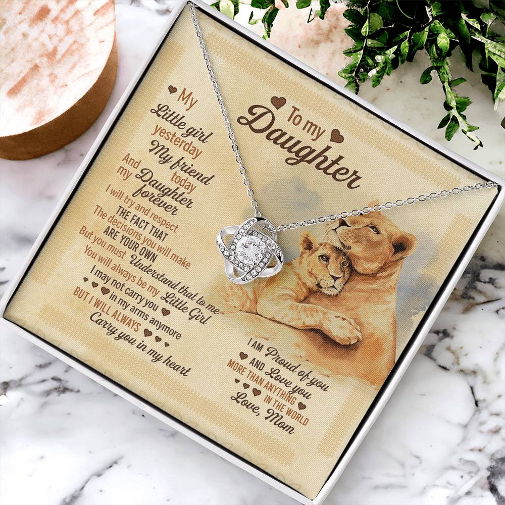 Mother To Daughter Gifts Necklace From Mommy, Mother Daughter Necklace, To My Daughter Necklace From Mom On Graduation Gift, Birthday Gift, Valentines, Christmas For Badass Daughter, Little Girl