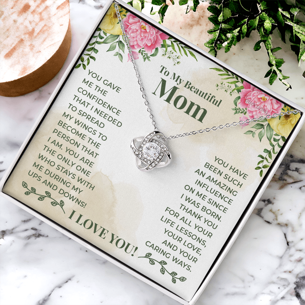 To My Mom Necklace From Daughter, Beautiful Mom Necklace Gift For Her, Jewelry For Mom, Sentimental Mother's Day Gift for Mom, Unique Moms Birthday Gift Ideas On Mothers Day Anniversary Birthday
