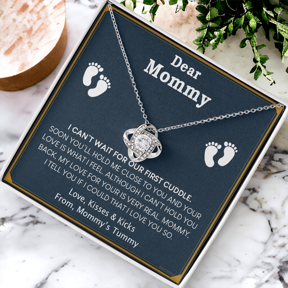 Pregnant Wife Gift,Interlocking Hearts Necklace, Mother's Day Gift,New Mom Gift
