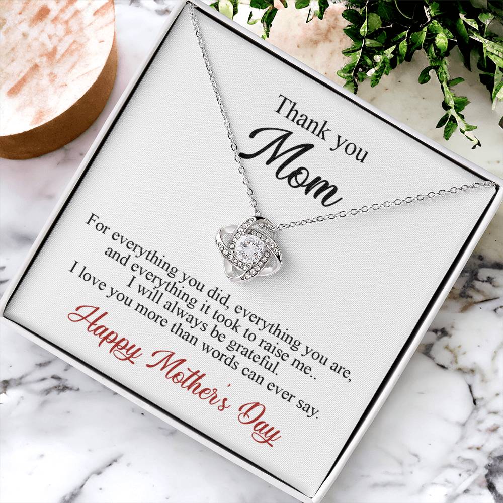 Thank You Mom Gift Happy Mother's Day Necklace To My Mom Necklace Mom Jewelry